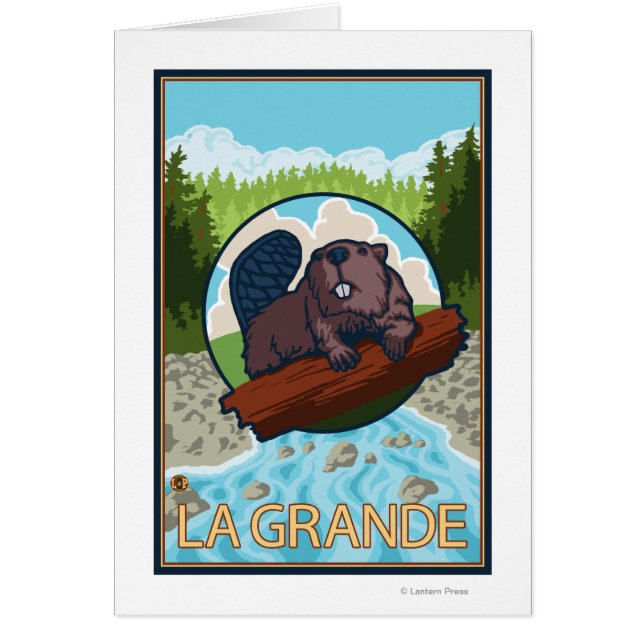 La Grande, OregonBeaver und Bäume (Vorne)