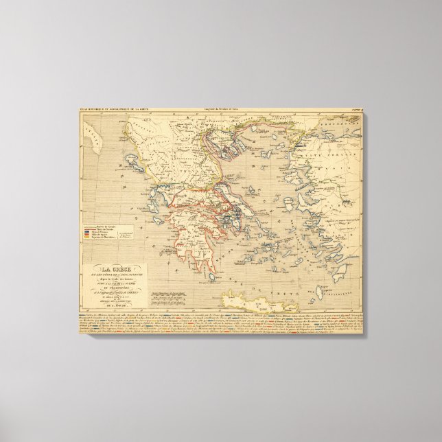 La Grece, les cotes de l'Asie Mineure Leinwanddruck (Vorderseite)