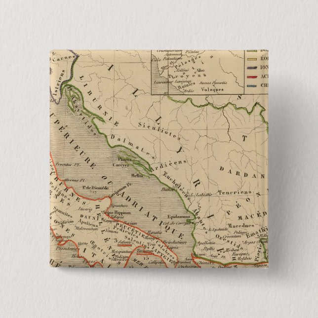 La Grece, l'Italie, 1190 a 504 av JC Button (Vorderseite)