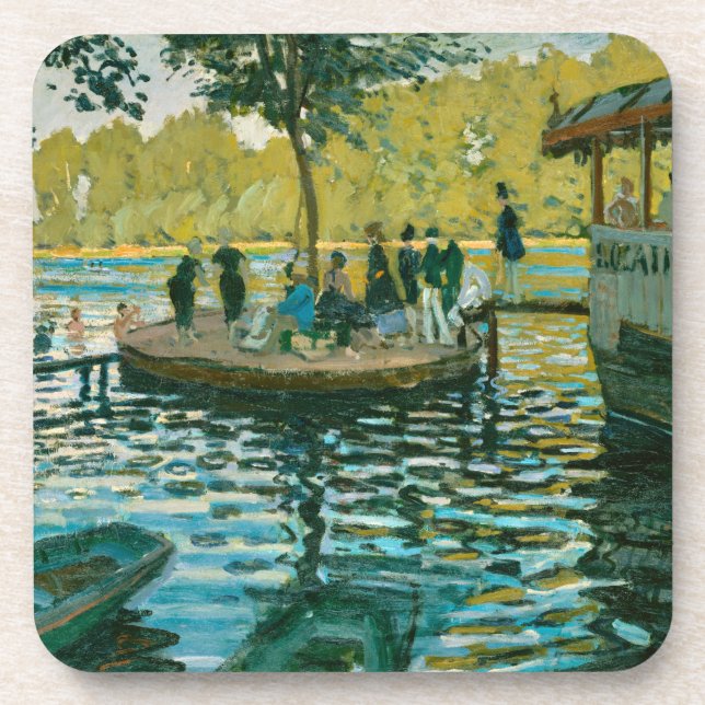 La Grenouillere - Claude Monet - 1869 Getränkeuntersetzer (Vorderseite)