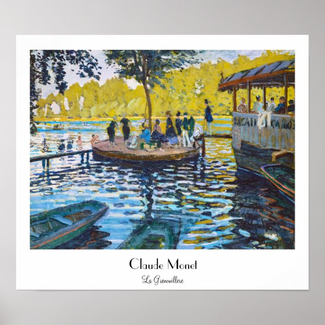 La Grenouillere Claude Monet Kunstmalerei Poster (Vorne)
