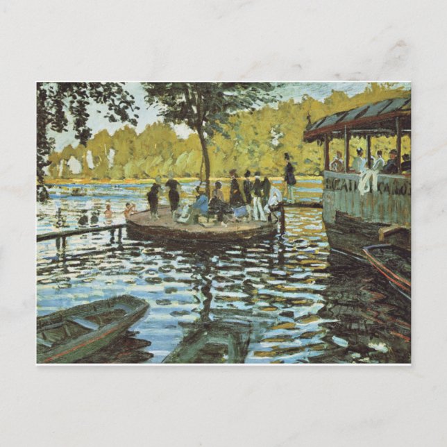 La Grenouillere - Claude Monet Postkarte (Vorderseite)
