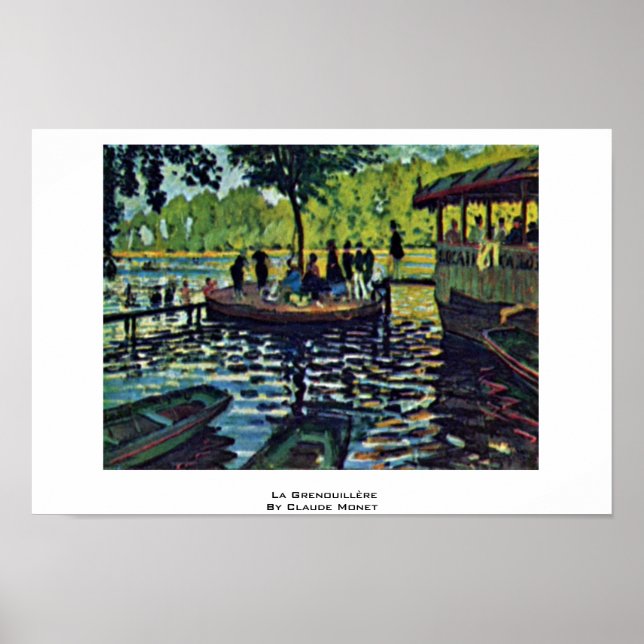 La Grenouillère von Claude Monet Poster (Vorne)