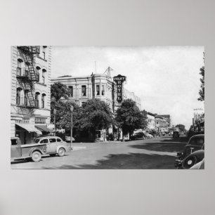 La groß, Oregonhauptstraßen-Ansicht-Fotografie Poster