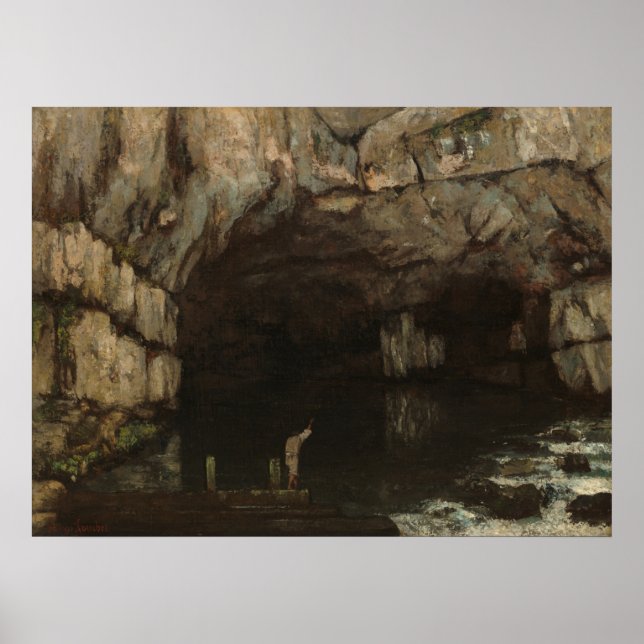 La Grotte de la Loue - Gustave Courbet Kunstkunst Poster (Vorne)
