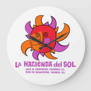 La Hacienda del Sol Restaurant, Chicago & Skokie Große Wanduhr