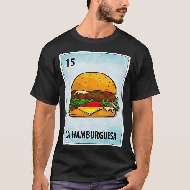 La Hamburguesa mexikanische Hamburger Cards T-Shirt (Vorderseite)