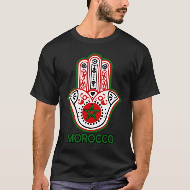 La Hand of Fatima u2013 J'aime le Marokko u2013 Be T-Shirt (Vorderseite)