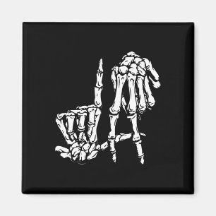 La Hand Sign Lazy Halloween Costume Skeleton L Magnet