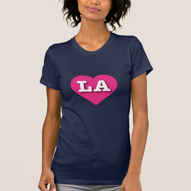 LA Hot PInk Heart - I Liebe LA T-Shirt (Vorderseite)