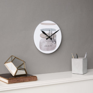 La ilaha illa Allah Arabische Kalligrafie – Minima Runde Wanduhr