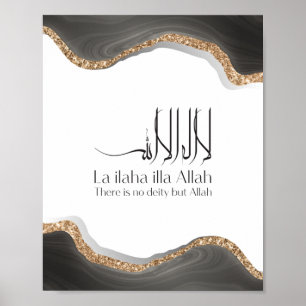 La ilaha illa-ALLAH Shahada moderne arabische Kall Poster