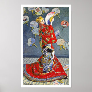 La Japonaise, französischer Impressionist Monet Poster