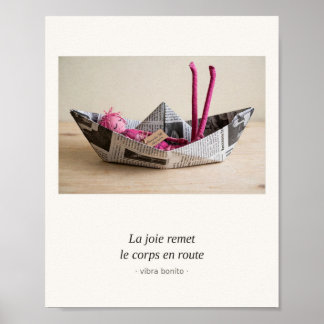 La joie remet le corps en route — Papier-Serie Poster