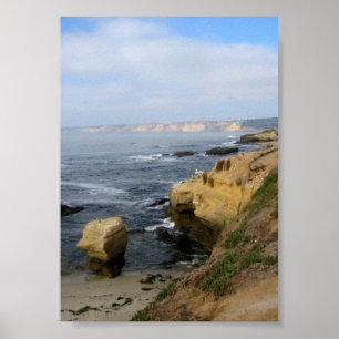 La Jolla Beach Seabirds Custom Poster Art drucken