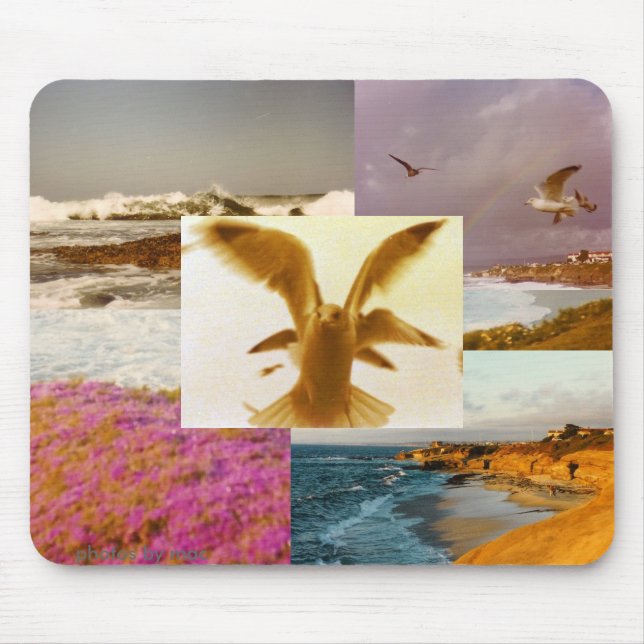 La Jolla CA setzt Fotocollage mousepad auf den (Vorne)