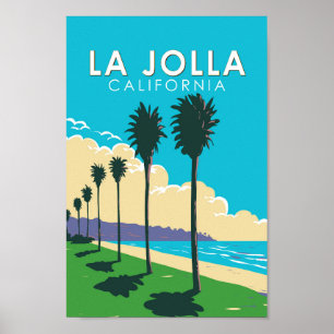La Jolla California Art Vintag Poster