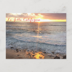 La Jolla, California Beach Sunset Postcard Postkarte