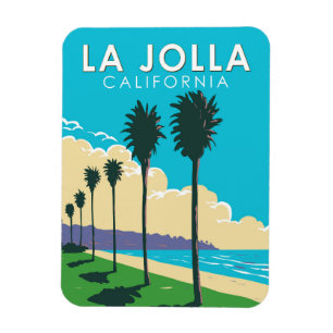 La Jolla California Reise Kunst Vintage Magnet