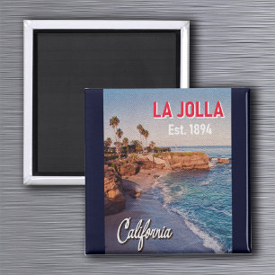La Jolla California Vintag Palmen Trees Souvenirs Magnet