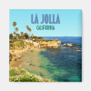 La Jolla Cove Beach San Diego Kalifornien Vintage Magnet