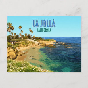 La Jolla Cove Strand San Diego Kalifornien Vintage Postkarte