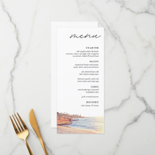 La Jolla Cove Wedding Dinner Menu Menükarte