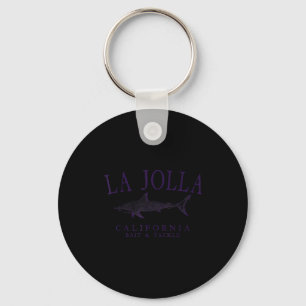 La Jolla Kalifornien Vintage-Pflaume Kunst Angeln Schlüsselanhänger