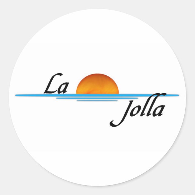 La Jolla Runder Aufkleber (Vorderseite)