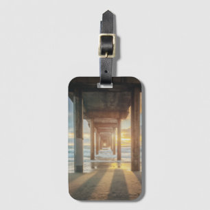 La Jolla, Scripps Pier an Sonnenuntergang   San Gepäckanhänger