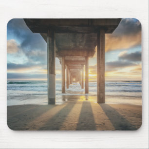 La Jolla, Scripps Pier an Sonnenuntergang   San Mousepad