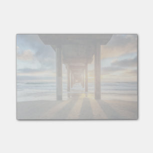 La Jolla, Scripps Pier an Sonnenuntergang   San Post-it Klebezettel