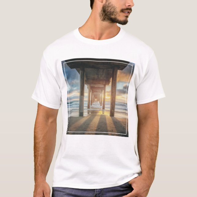 La Jolla, Scripps Pier an Sonnenuntergang | San T-Shirt (Vorderseite)