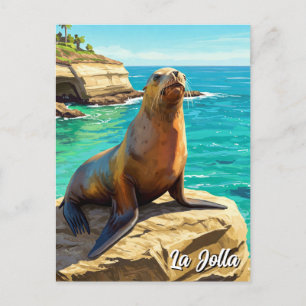 La Jolla Sea Lion California Postkarte