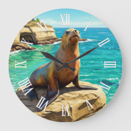 La Jolla Seelöwe Kalifornien Reise Große Wanduhr
