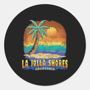 La Jolla Shows California Vintag Seven Runder Aufkleber