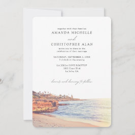 La Jolla Wedding Custom San Diego Beach Foto Einladung