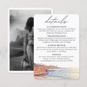 La Jolla Wedding Details Eintrittskarte Begleitkarte