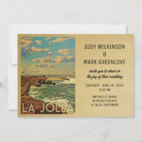 La Jolla Wedding Einladung Vintag Mitte des Jahrhu