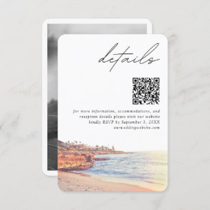 La Jolla Wedding Modern Details QR Code Begleitkarte