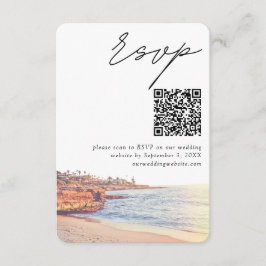 La Jolla Wedding Modern UAWG QR Code Begleitkarte