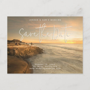 La Jolla Wedding Save the Date Postcard Postkarte