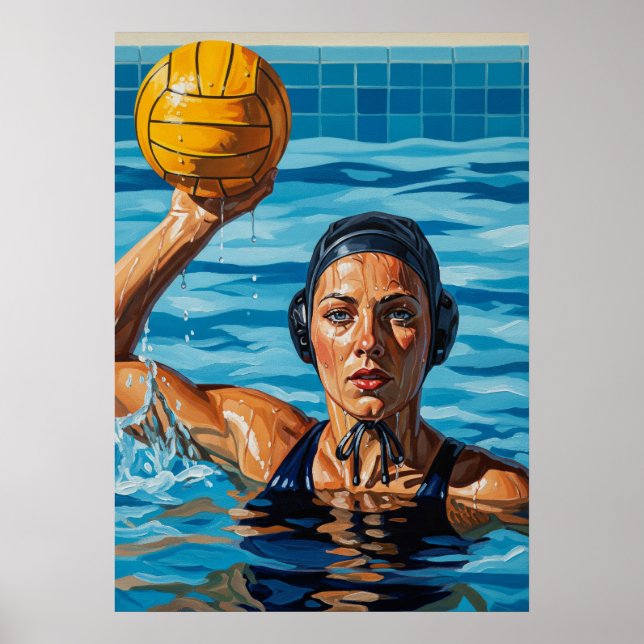 LA JOUEUSE DE WATER-POLO (Der Water Polo Player) Poster (Vorne)