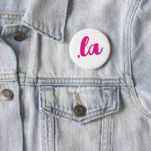 ,la Kamala comma aussprechen heißen rosa Text Button