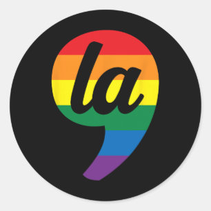 La Kamala Harris Pride Rainbow Runder Aufkleber