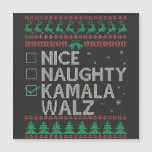 La Kamala Harris Ugly Christmas Sweater-Wahl Magnetkarte