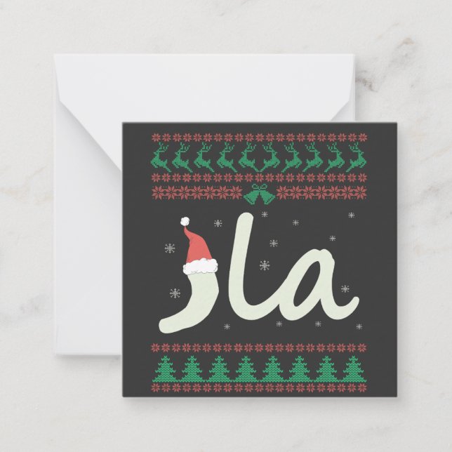 La Kamala Harris Ugly Christmas Sweater-Wahl Mitteilungskarte (Vorderseite)