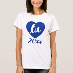 ,la KAMALA Herz blau Schrifttext Benutzerdefiniert T-Shirt