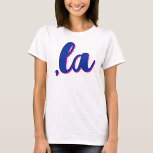,la Kamala Komma spricht blauem Text rosa Schatte T-Shirt