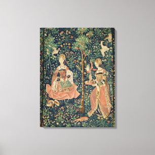 La konkurrieren Seigneuriale: Stickerei, c.1500 Leinwanddruck